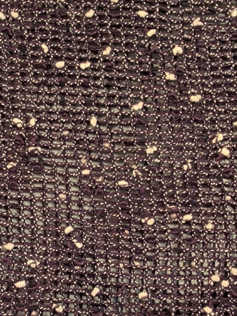 Katie Todd Purple Open-Knit Cardigan | Lightweight Textured Layering Sweater | L